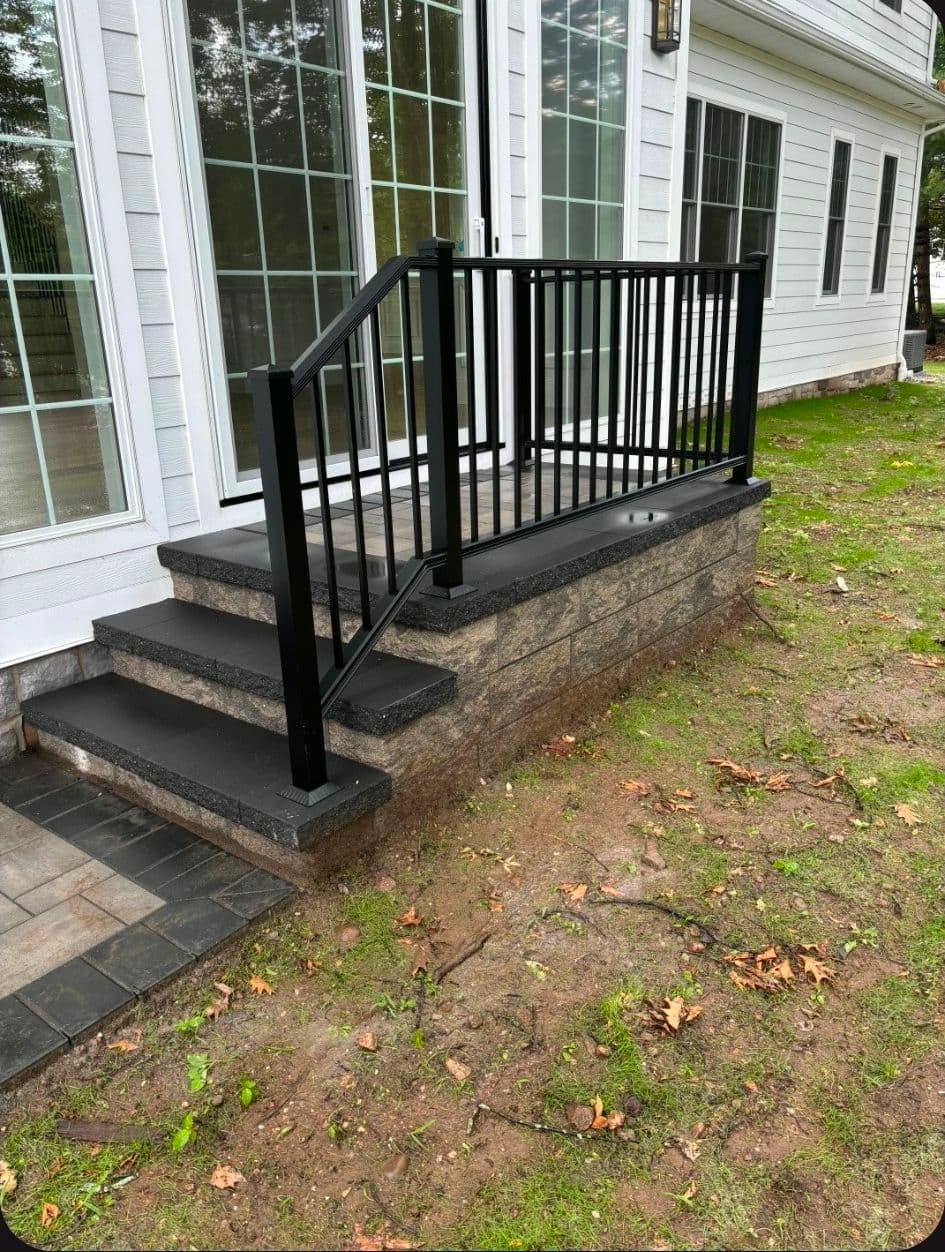 Custom Steel Back-Step Railing That Actually Fits the Home image