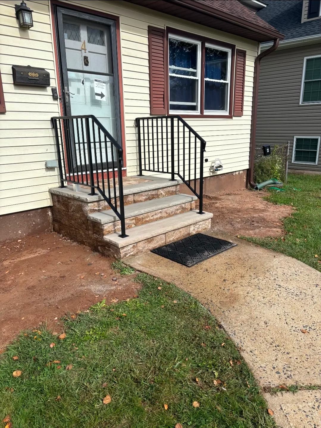 New Aluminum Front Step Railings Installed in NJ image
