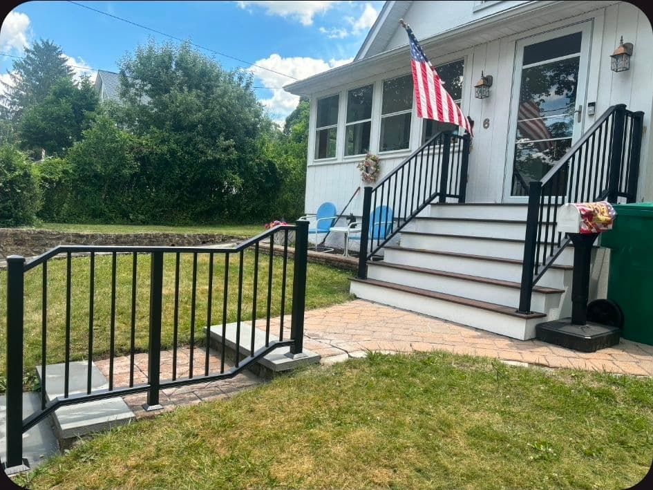 New Front Entry Railing Install That Means Business image
