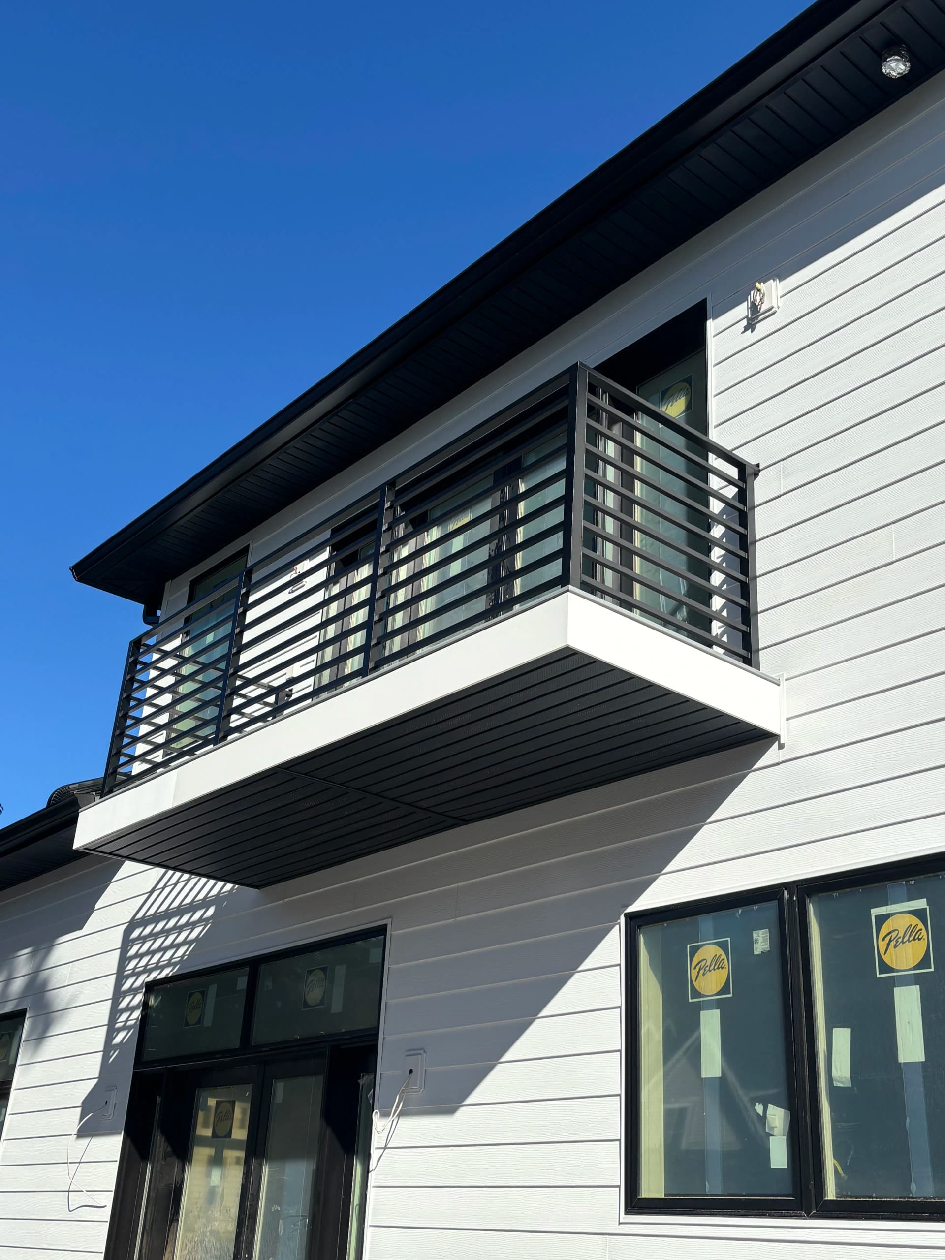 Gallery photos for Black Powder Coated Aluminum Railings for Back Steps and Rear Balcony: Image #1