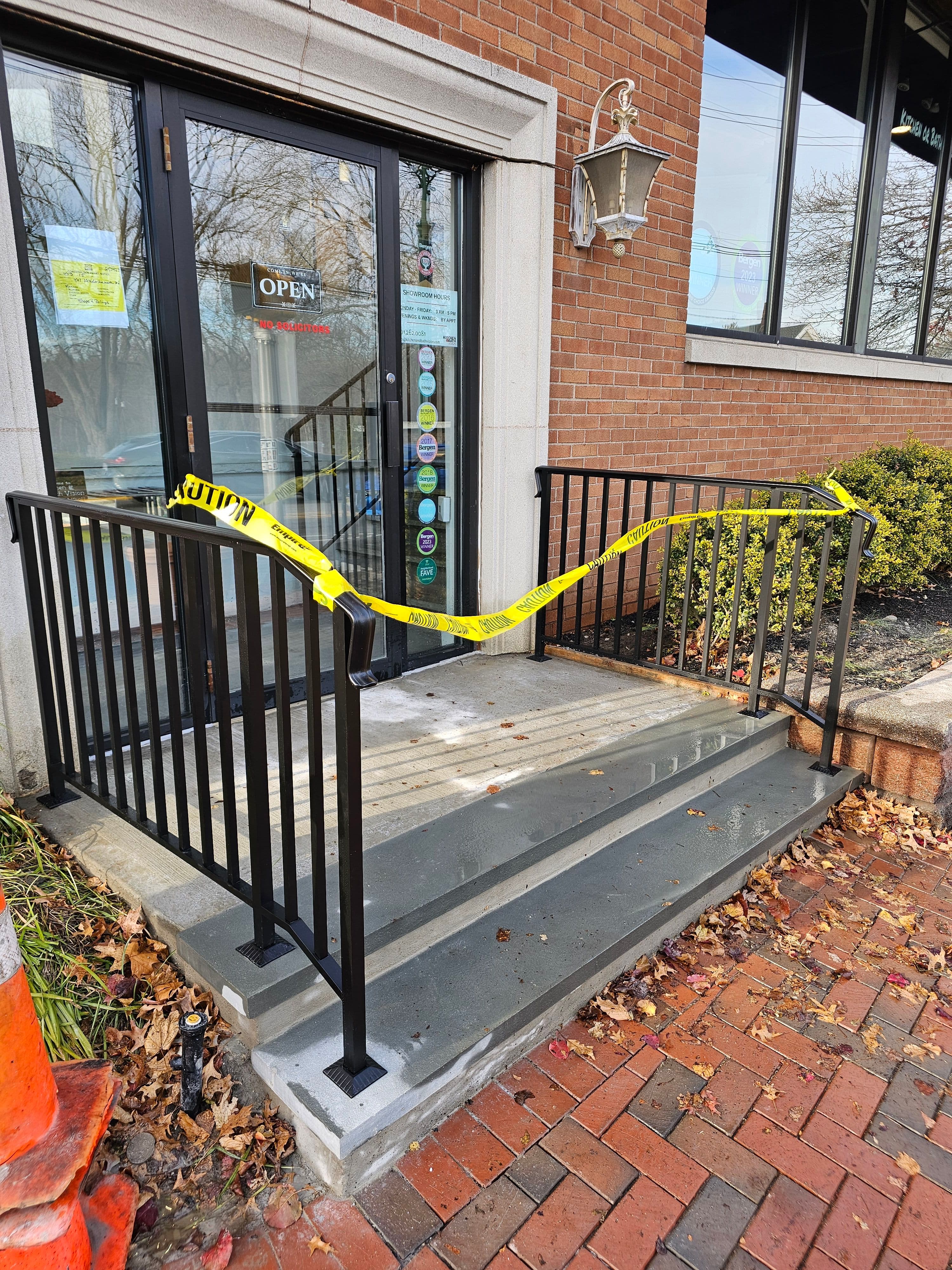Project Steel Railing Install for a Commercial Storefront Entrance image