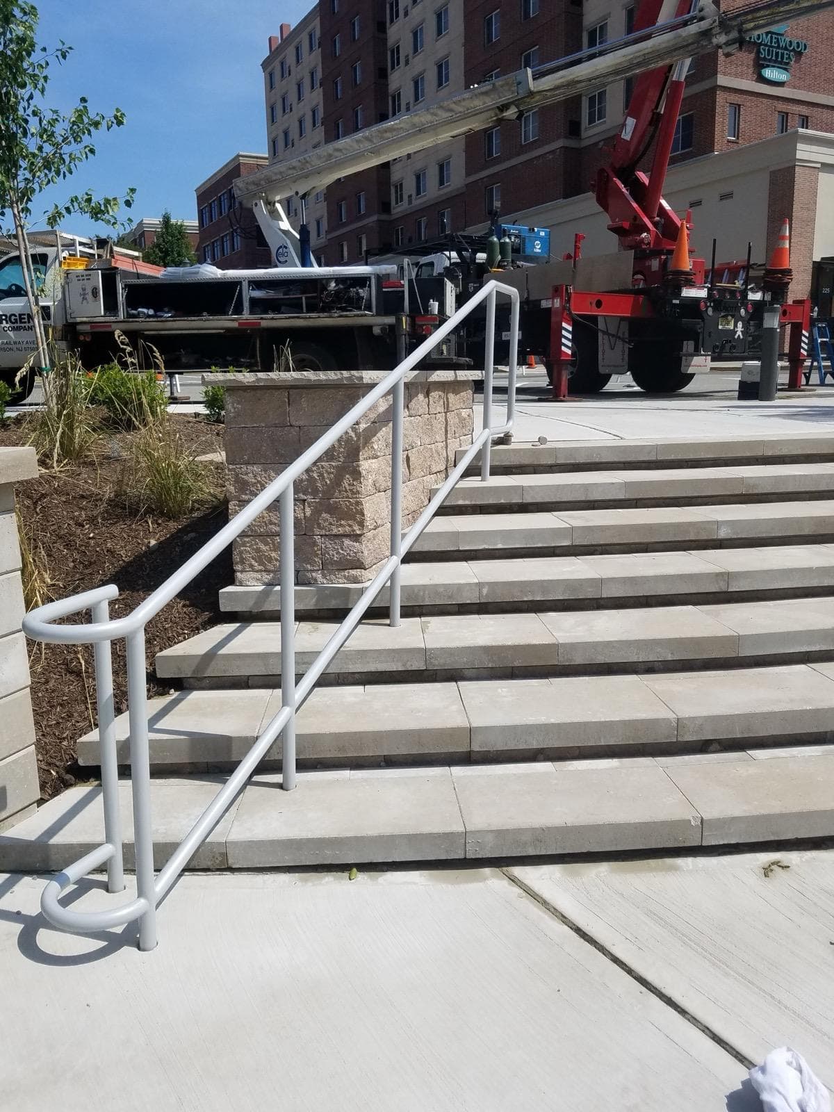 ADA Compliant Commercial Handrail Install at a Busy Mixed-Use Property