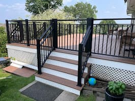 Black Aluminum Deck Railing Installation in Totowa NJ image