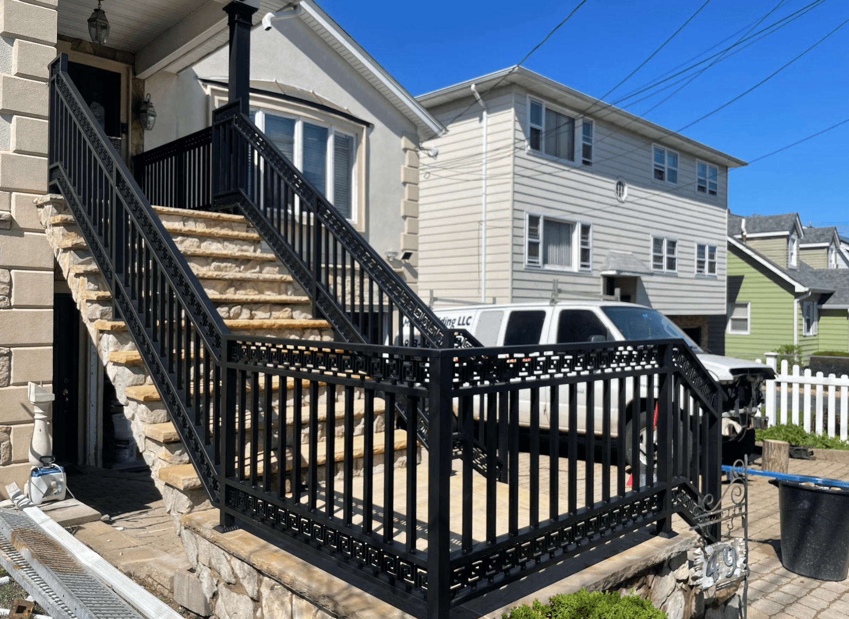 Custom Decorative Aluminum Railing Installed in Harrington Park image