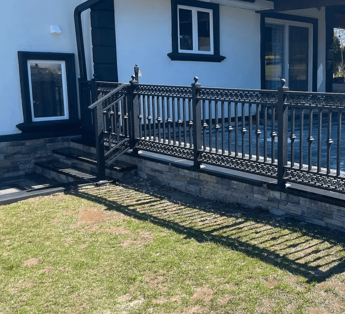 Decorative Aluminum Railing Installation in Leonia, NJ image